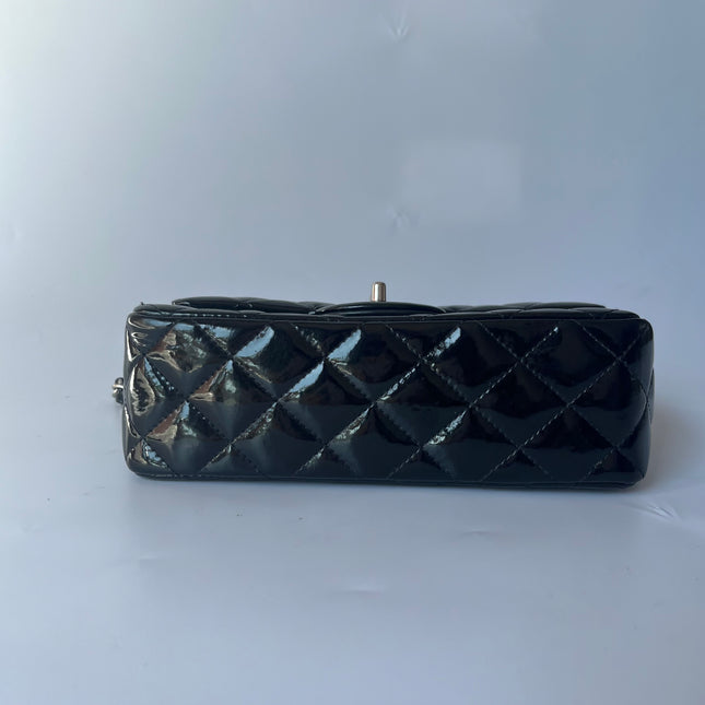 Sold Chanel Classic Flap Rectangular Mini Black Patent Leather Silver Hardware, 2012-2013