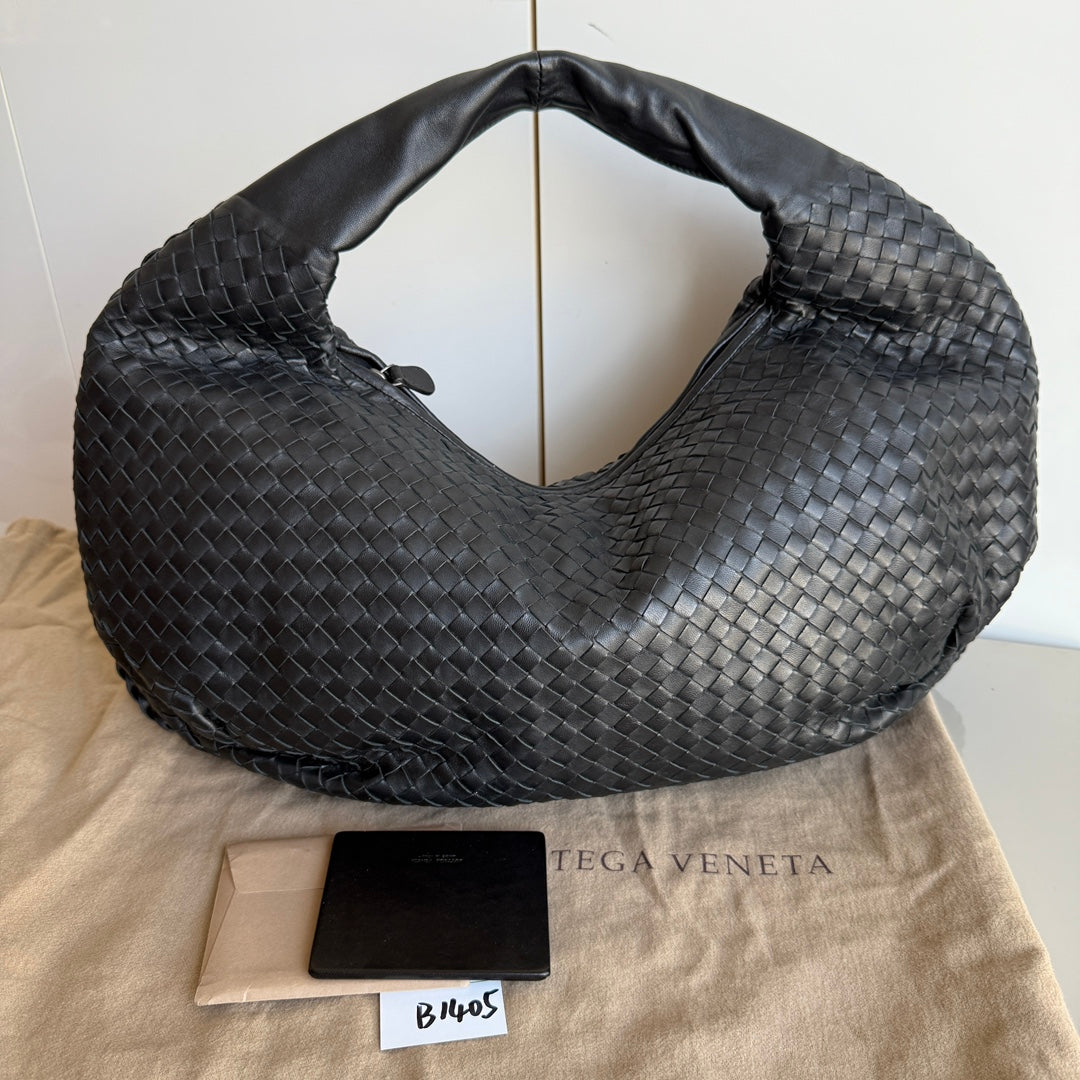 Bottega Veneta Belly Hobo Intrecciato Black Large 53cm NEVER WORN