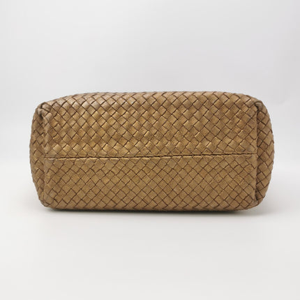 Bottega Veneta Cabat PM Intreccio Leather Tote Bag Gold 32cm