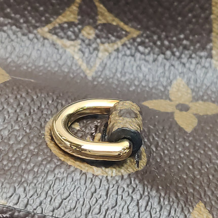 Louis Vuitton Atlantis Large Brown Monogram Canvas Bucket Bag with Strap