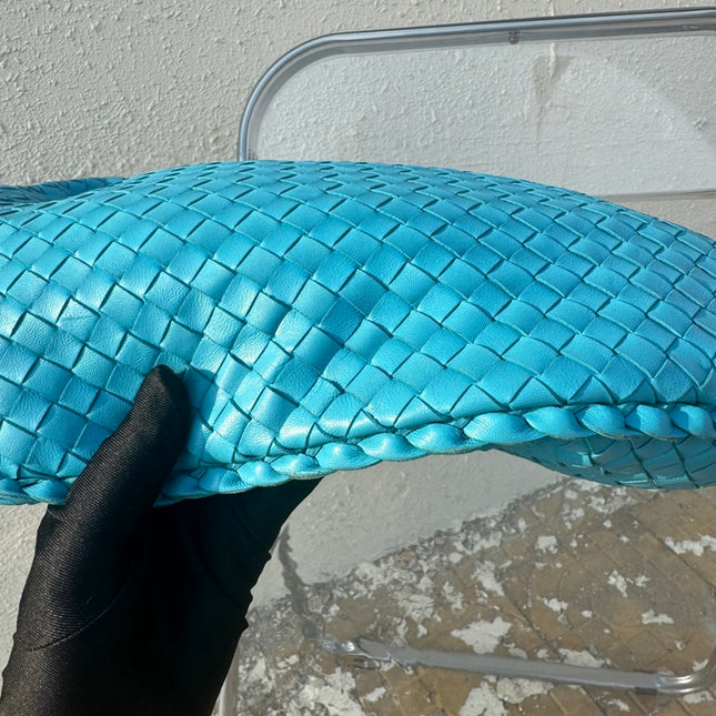 Bottega Veneta Veneta Hobo Medium Light Blue Intrecciato Leather Bag 40cm