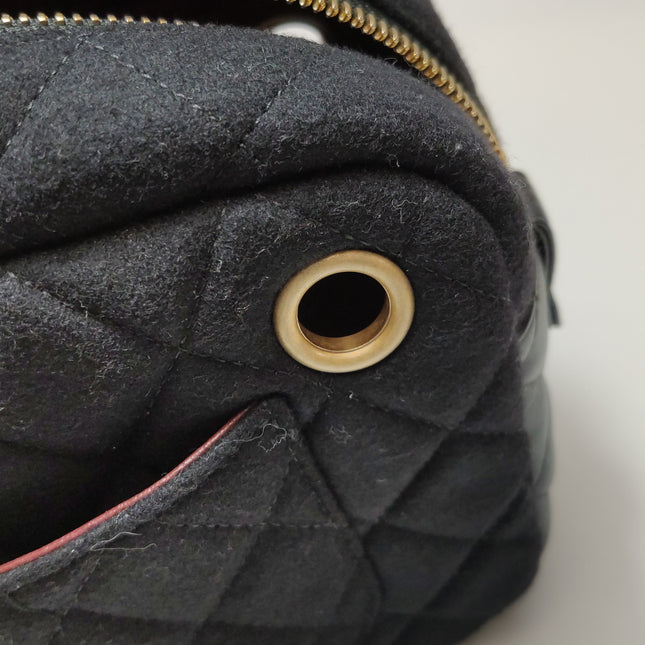 Chanel Métiers d'Art Paris-Hamburg 2018 Wool Nautical Charms Camera Bag Dark Navy
