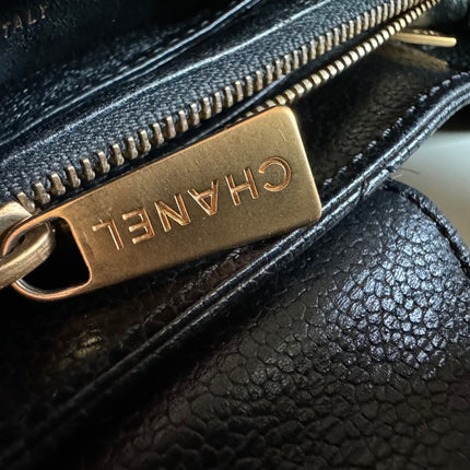 Chanel Kelly Top Handle Bag Black Caviar Leather, 2000-2002