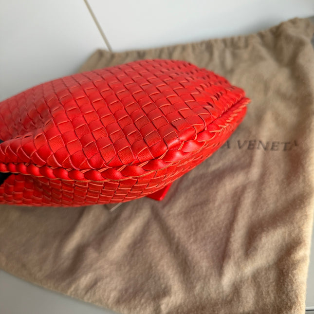 Bottega Veneta Hobo Bag leather Bright Red Medium 40cm