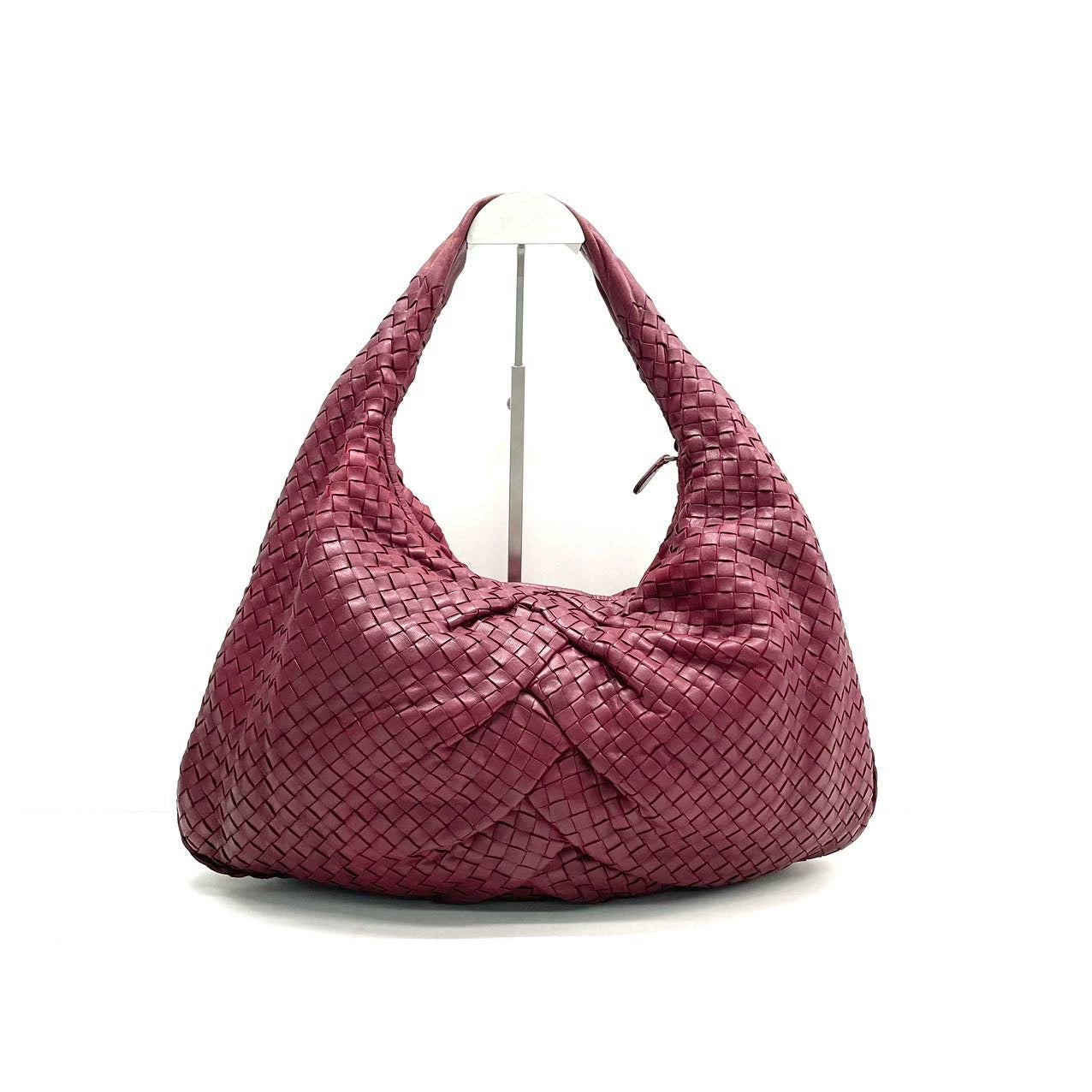 Bottega Veneta Veneta Hobo Medium Burgundy 50cm Lambskin Leather