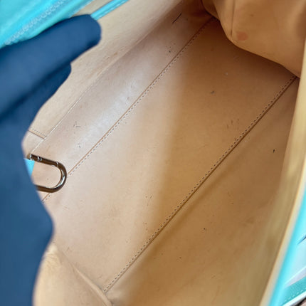 Delvaux Brilliant MM Medium Bright Tiffany Blue Calfskin Leather Crossbody Bag