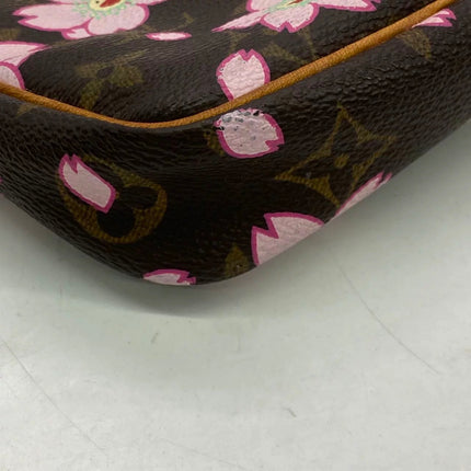 Louis Vuitton x Takashi Murakami Cherry Blossom Pochette Accessoire Brown Monogram