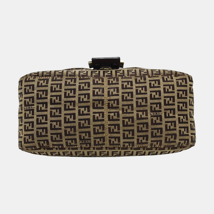 Fendi Mamma Baguette Brown Classic Zucchino Monogram Shoulder Bag