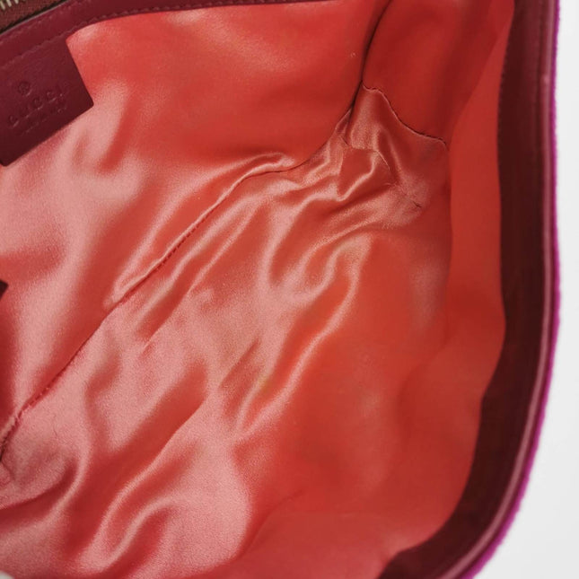 Sold Gucci Marmont Mini Flap Pink Velvet Handbag