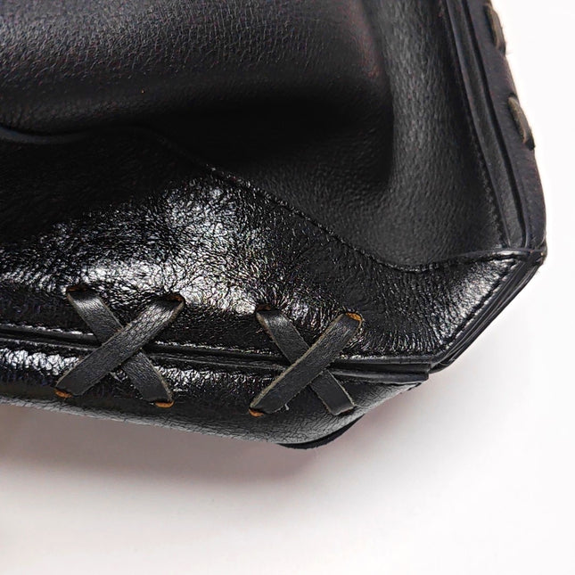 Loewe Puzzle Medium Black Whipstitch Leather Crossbody Bag