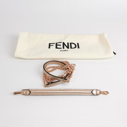 Fendi Baguette Mini Pink Glitter Sequins Valentine's Special Crossbody Bag