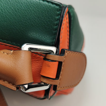 Loewe Puzzle Small Green Orange Stripes Crossbody Bag 2019