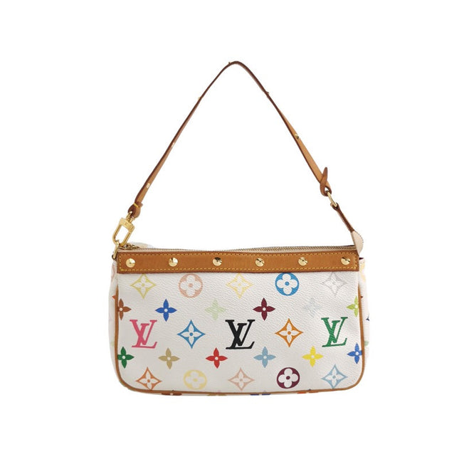 Louis Vuitton x Takashi Murakami Pochette Accessoire White Multicolor-Luxbags