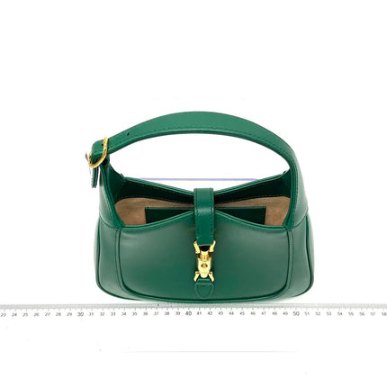 Sold Gucci Jackie 1961 Mini Handbag in Green Leather with Adjustable Strap