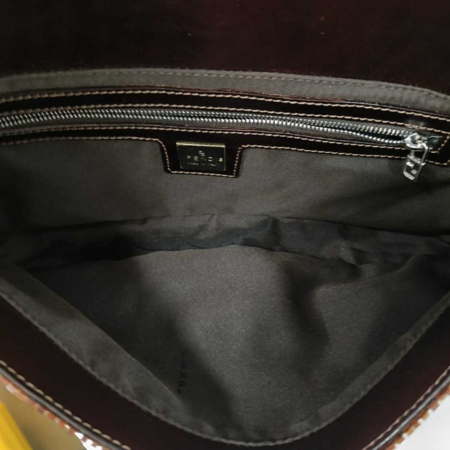 Sold FENDI Baguette chocolate brown beads excellent condition