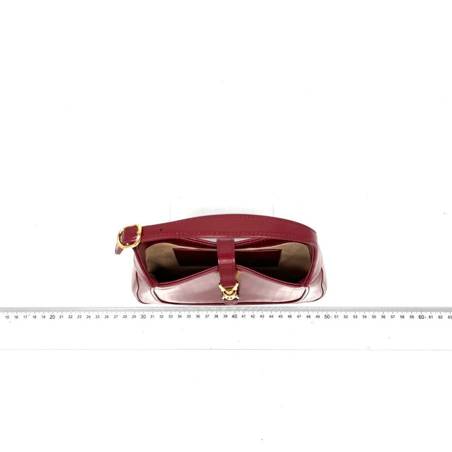 Sold Gucci Jackie 1961 Mini Red Burgundy Leather Bag