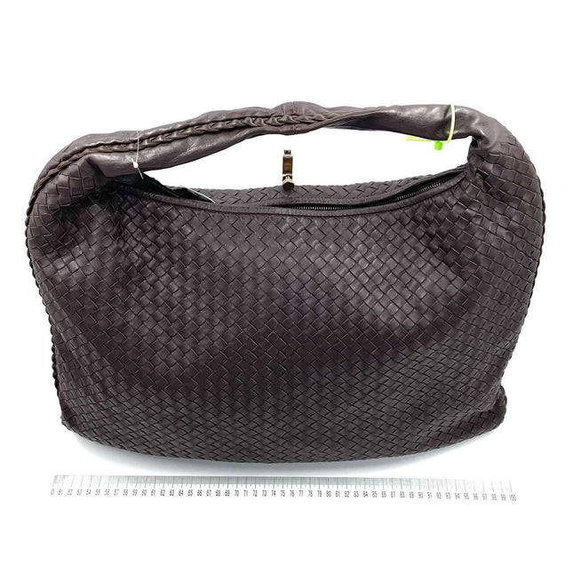 Sold Bottega Veneta Hobo Bag Large Dark Brown Lambskin leather