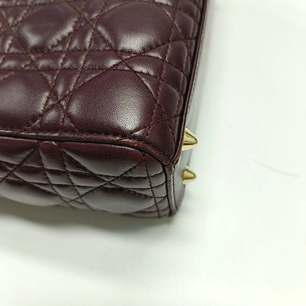 Lady Dior Small My Abcdior Purple Lambskin Cannage Leather Gold Hardware