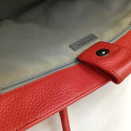 Chanel Cerf Executive Large Coral Pink Leather Handbag 40cm