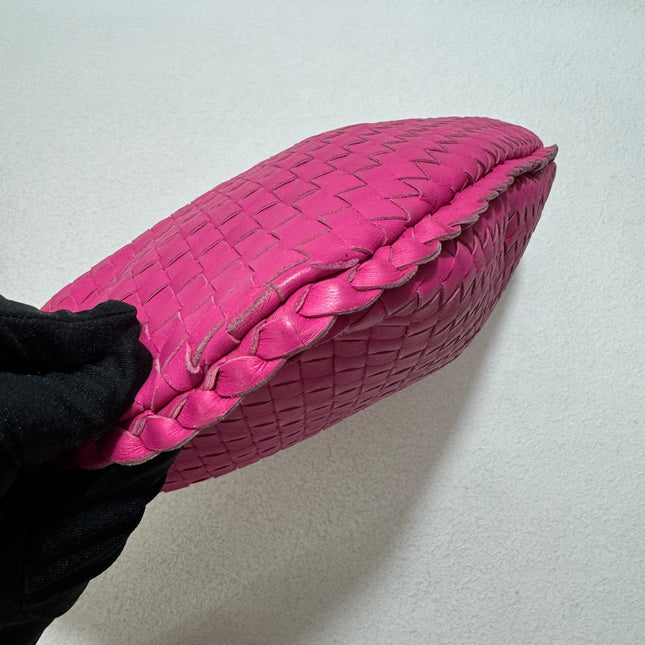 Bottega Veneta Veneta Hobo Medium Fuchsia Intrecciato Leather Bag 40cm