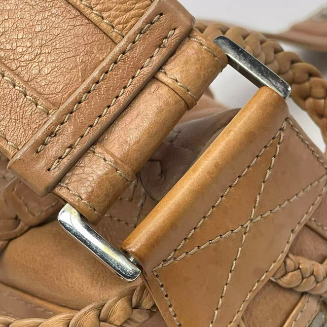 Dior Flight Medium Tan Brown Calfskin Leather Shoulder Bag