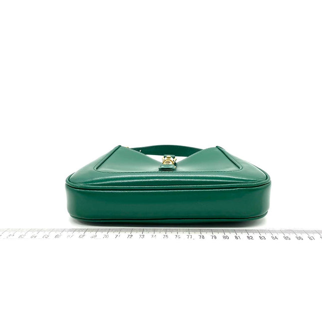 Sold Gucci Jackie 1961 Mini Handbag in Green Leather with Adjustable Strap