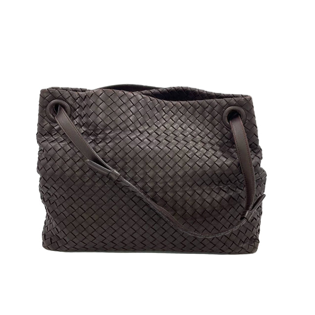 Bottega Veneta Garda Dark Brown Intrecciato Nappa Leather Large 33cm-Luxbags