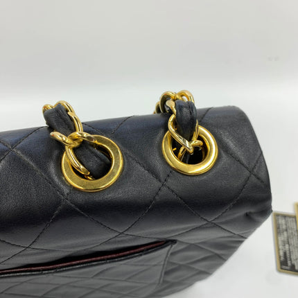 Chanel 1996 Vintage Classic Maxi Flap Black Lambskin Leather Giant CC 24 Gold Hardware
