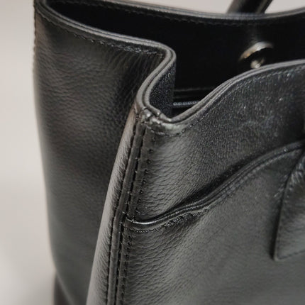 Chanel Cerf Executive East West Black Caviar Leather Handbag