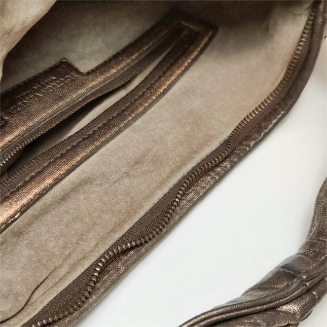 Sold Bottega Veneta Veneta Hobo Metallic Copper Leather Medium 38.5