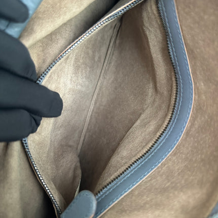 Sold Bottega Veneta Hobo Bag Lambskin leather Greyish Misty Blue Medium 40cm