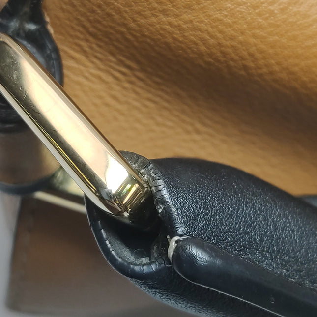 Loewe Puzzle Medium Tricolor Black Yellow Calfskin leather bag