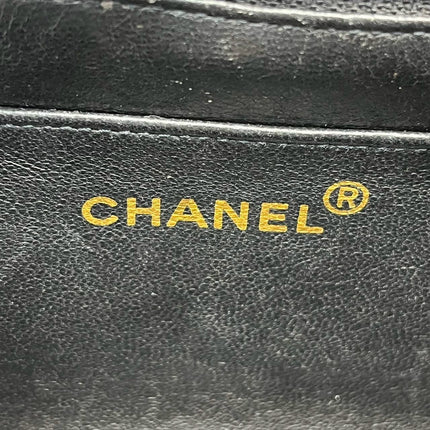 Chanel Classic Flap Mini Square Vintage Black Velvet 24k Gold Hardware 1991-94