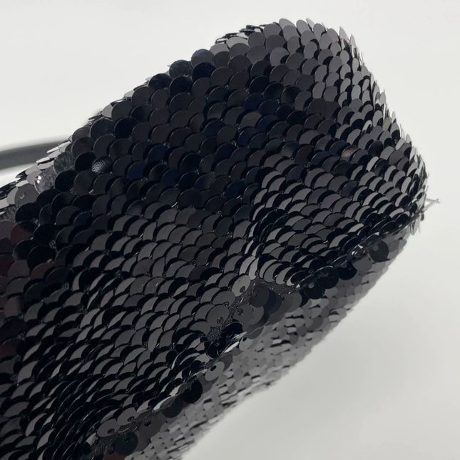 Fendi Baguette Vintage Black Sequins and Leather