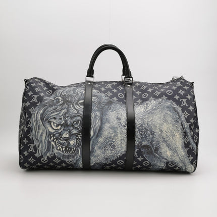 Louis Vuitton x Chapman Brothers Keepall 55 Bandouliere Lion Navy