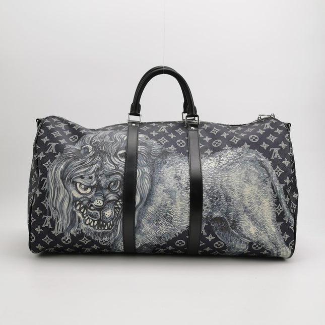 Louis Vuitton x Chapman Brothers Keepall 55 Bandouliere Lion Navy