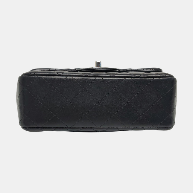 Chanel Classic Flap Mini Black Lambskin Silver Hardware