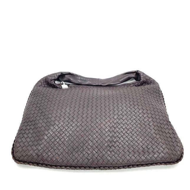Bottega Veneta Veneta Hobo Maxi Dark Brown Lambskin Leather 52cm