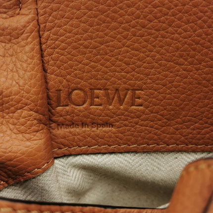 Loewe x William de Morgan Hammock Mini Tan Brown Leather Yellow Flower Embroidery Top Handle Crossbody Bag