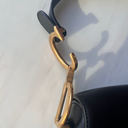 Sold Dior Saddle Medium leather Black Smooth Leather