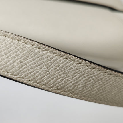 Dior Saddle Medium 2021 White Grained Leather Handbag