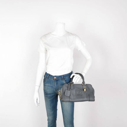Sold Loewe Amazona 29 in Grey Lambskin Leather