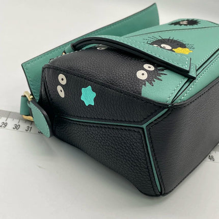 Loewe x Studio Ghibli Collection Susuwatari Mini Puzzle Green Crossbody Bag