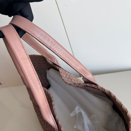 Sold Bottega Veneta Cabat Large Intreccio Leather Tote Bag Pink 42cm