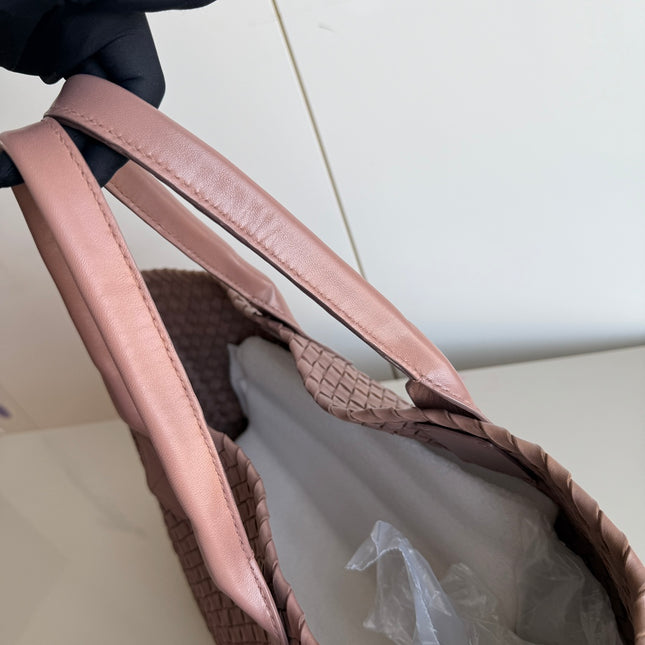 Sold Bottega Veneta Cabat Large Intreccio Leather Tote Bag Pink 42cm