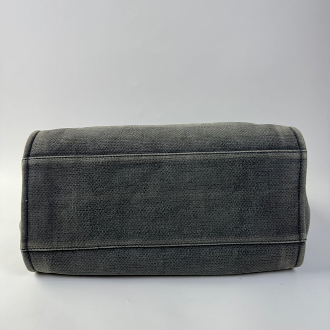 Chanel Deauville Tote Medium Navy Denim Top Handle