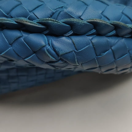 Bottega Veneta Belly Hobo Intrecciato Blue Navy Leather Maxi 50cm