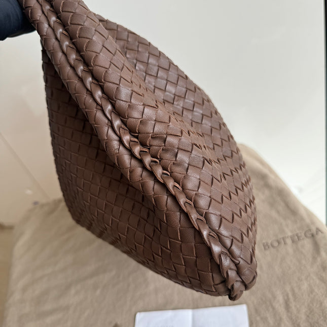 Bottega Veneta Hobo Bag Large Milk Chocolate Brown Lambskin leather 47cm