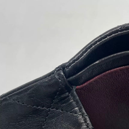 Chanel Timeless Classic Flap Medium 2009 Black Lambskin Leather Silver Hardware