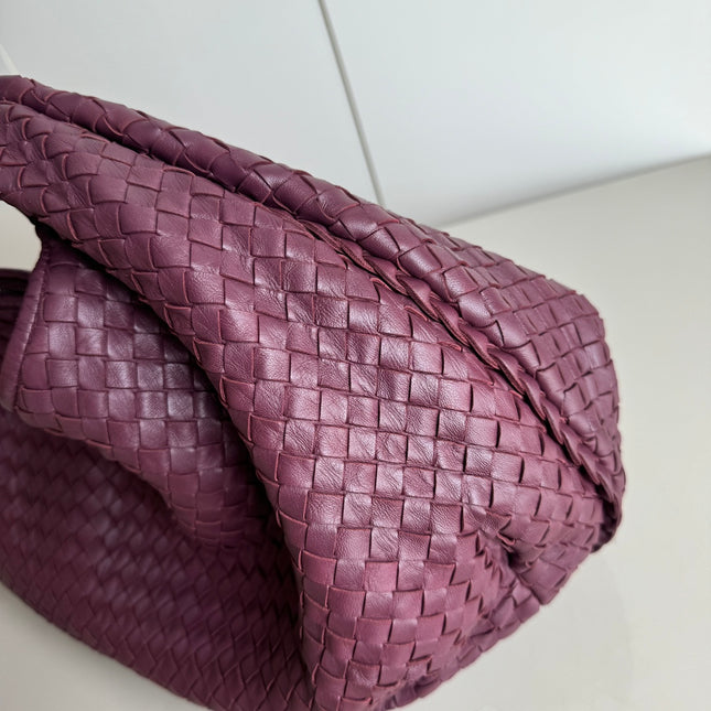 Sold Bottega Veneta Belly Hobo Intrecciato Burgundy Large 50cm